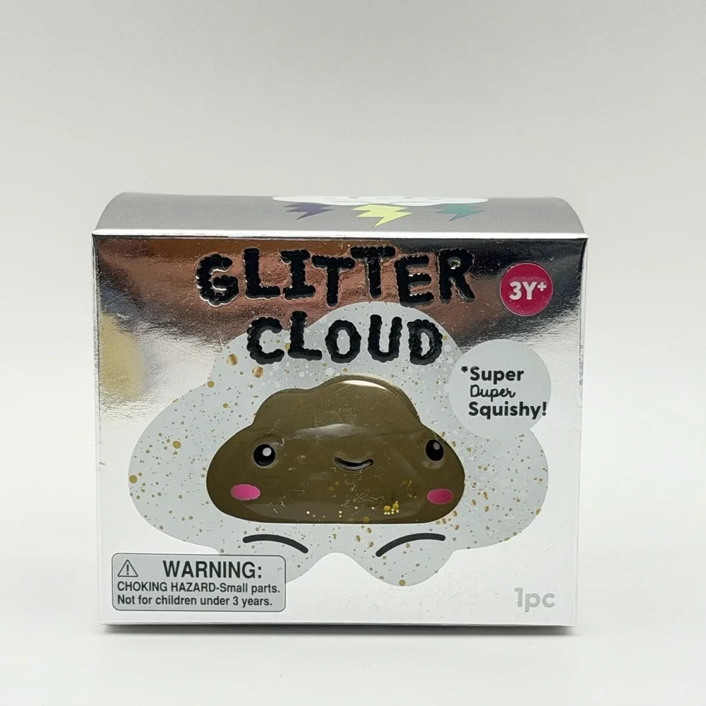 J'adore Glitter Cloud Gold Super Duper Squishy Squeeze Toy GOLD New